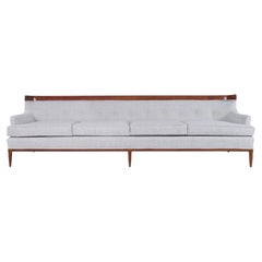 Mid-Century Modern Curved Walnut Sofa by Erwin Lambeth and Tomlinson, 1950s
