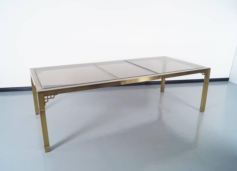 Vintage Brass Dining Table By Mastercraft At 1stdibs