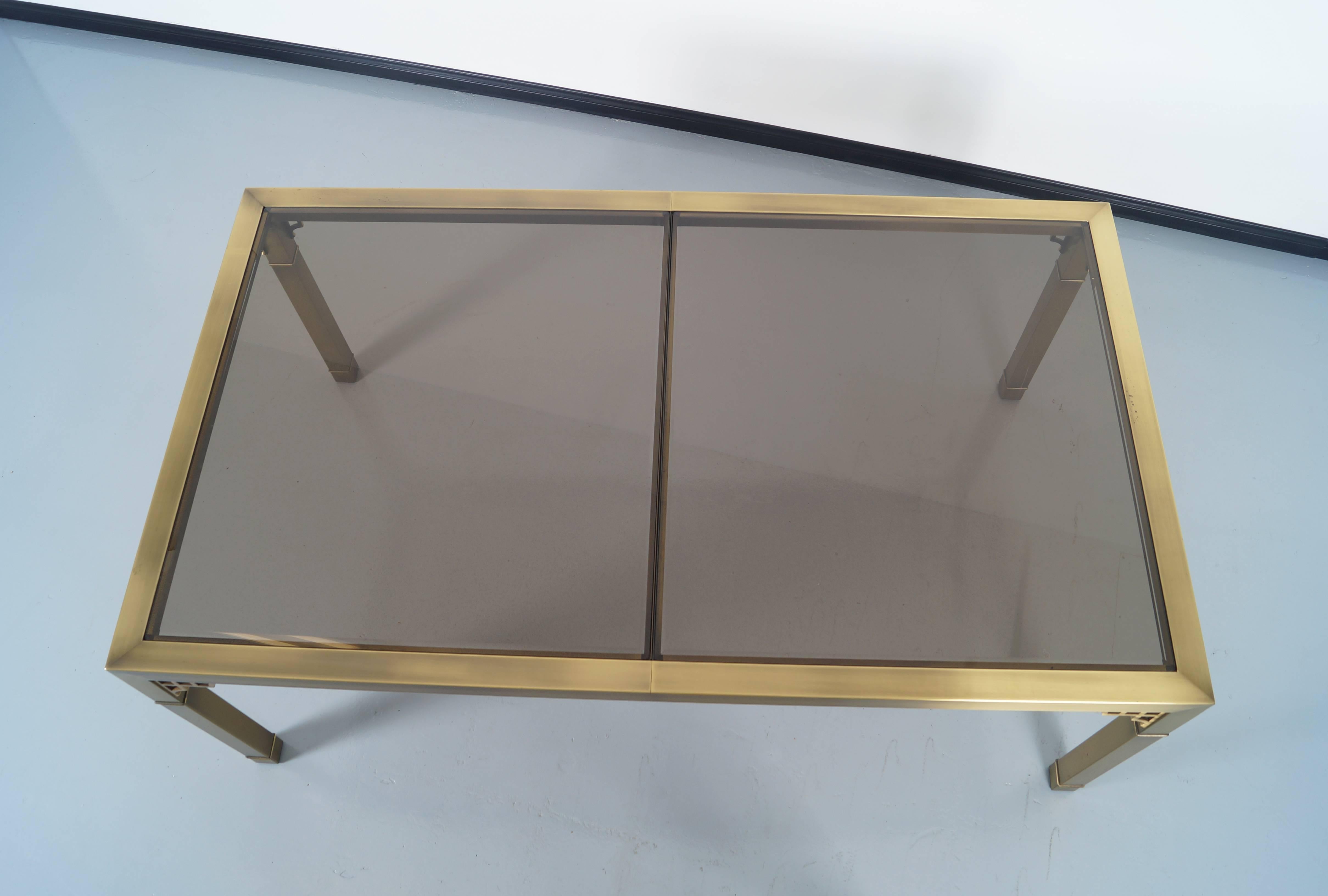 American Vintage Brass Dining Table by Mastercraft