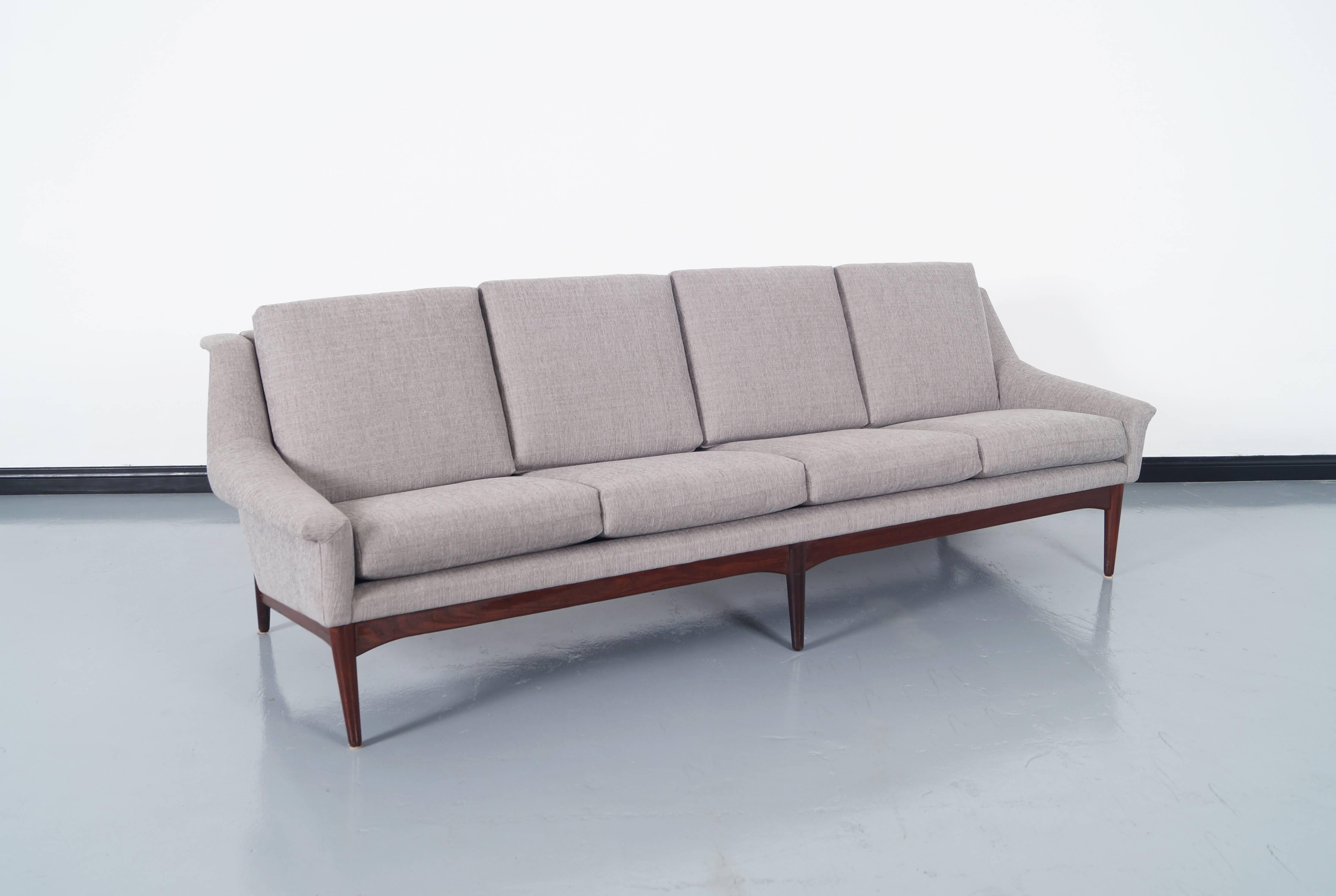 Mid-Century Modern Danish Modern Teak Sofa Attributed to Folke Ohlsson