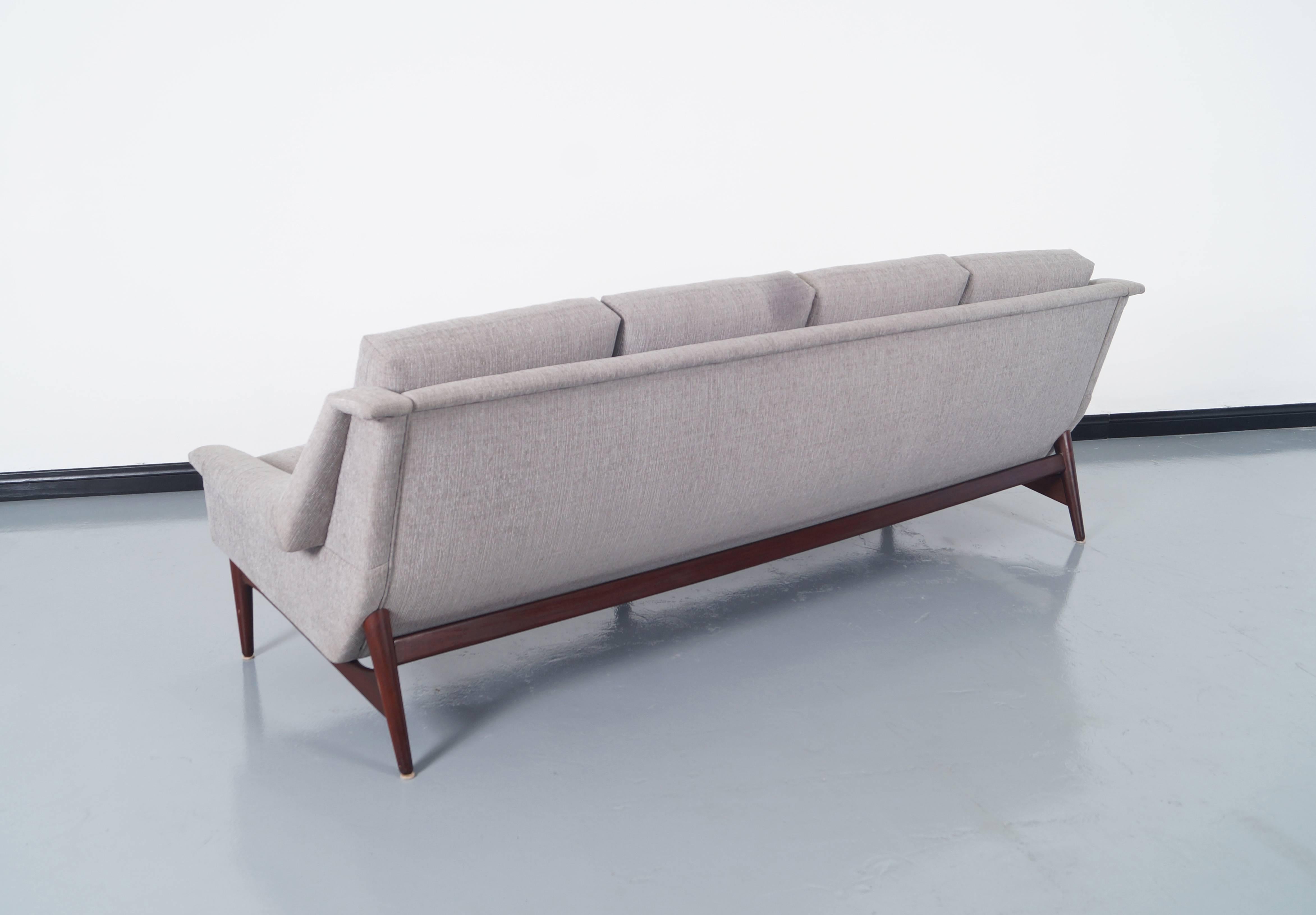 Mid-20th Century Danish Modern Teak Sofa Attributed to Folke Ohlsson