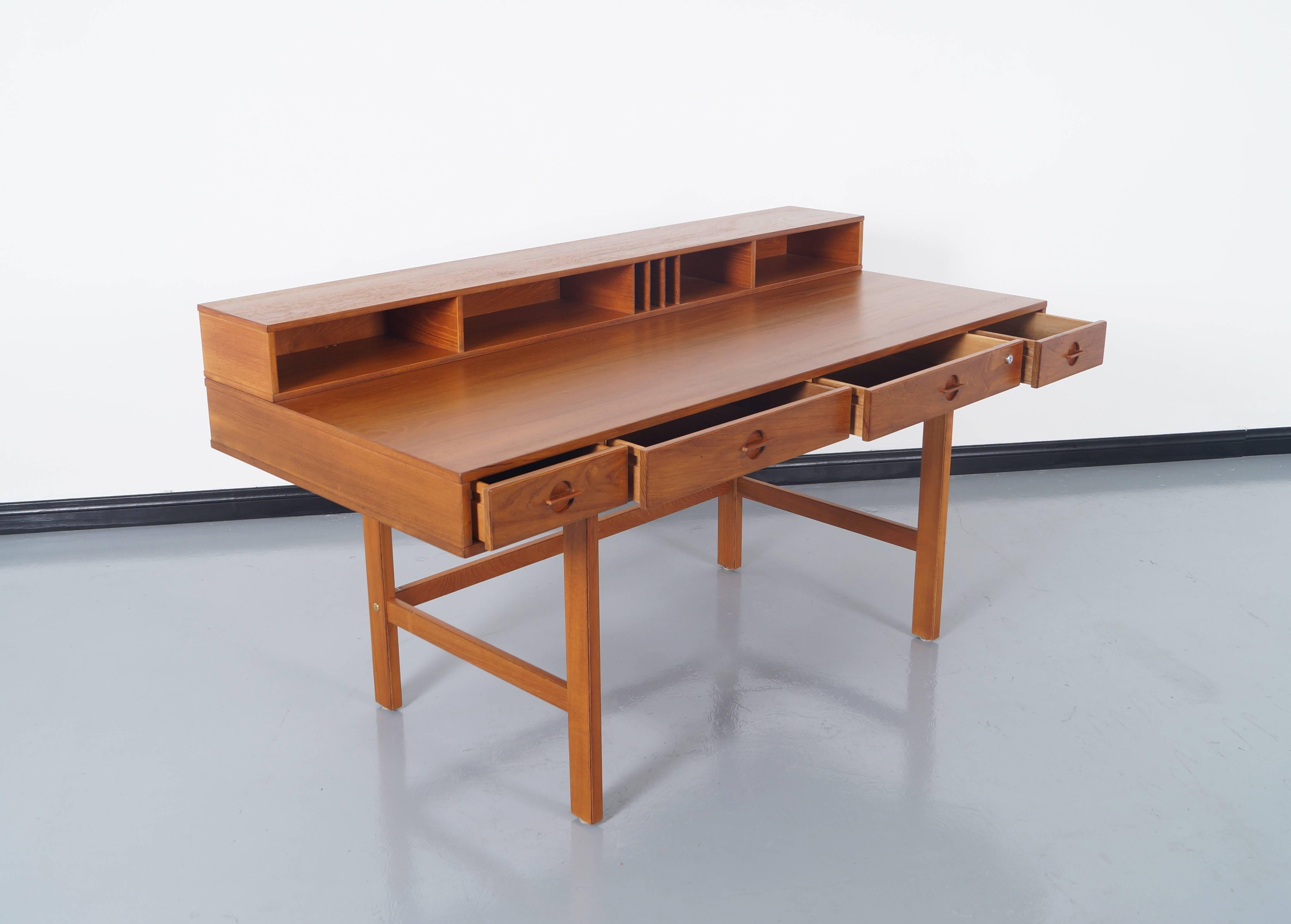 Danish Teak Flip-Top Desk by Jens Quistgaard In Excellent Condition In North Hollywood, CA