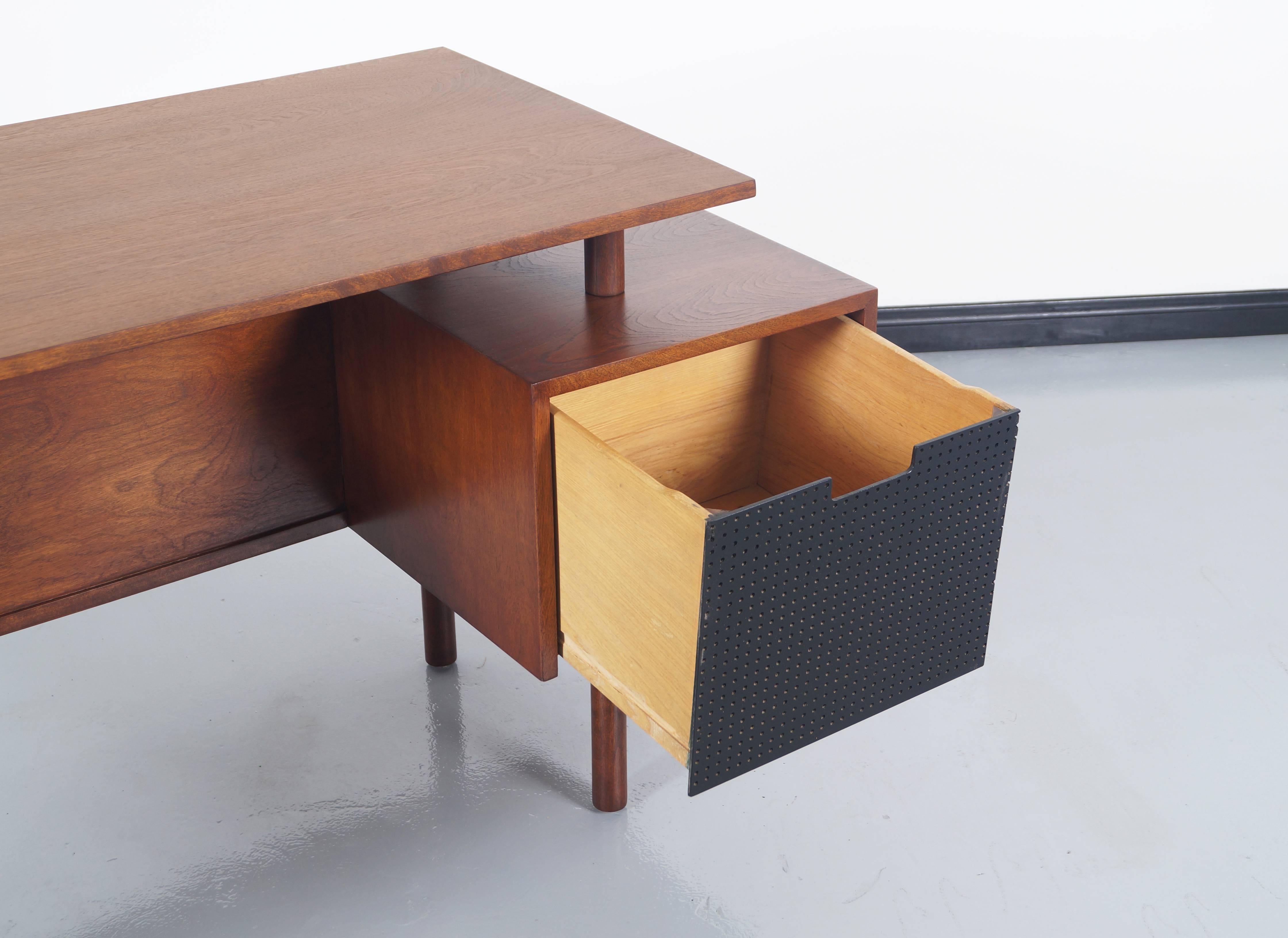 American Early Floating Top Desk by Milo Baughman