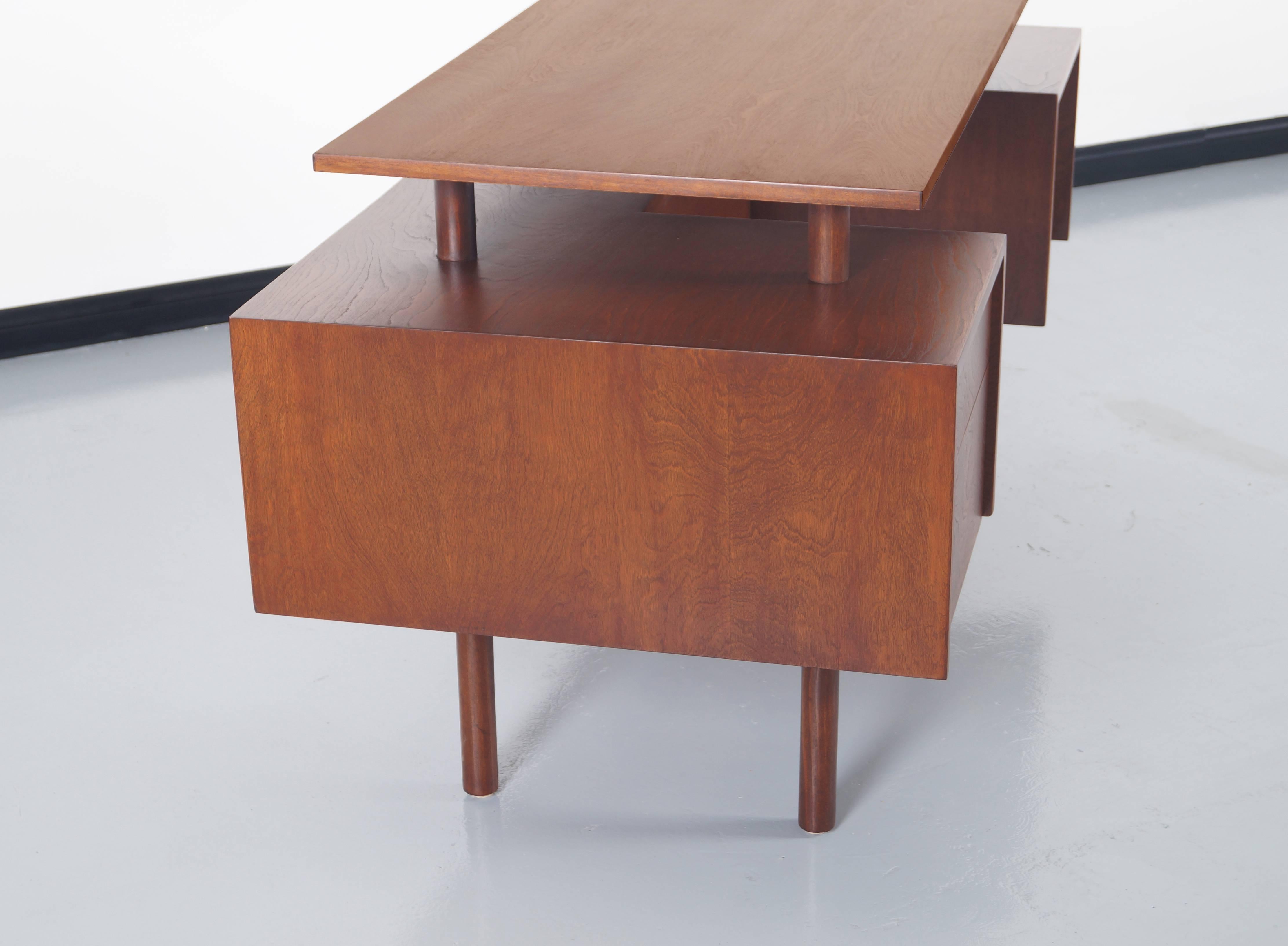 Mid-20th Century Early Floating Top Desk by Milo Baughman