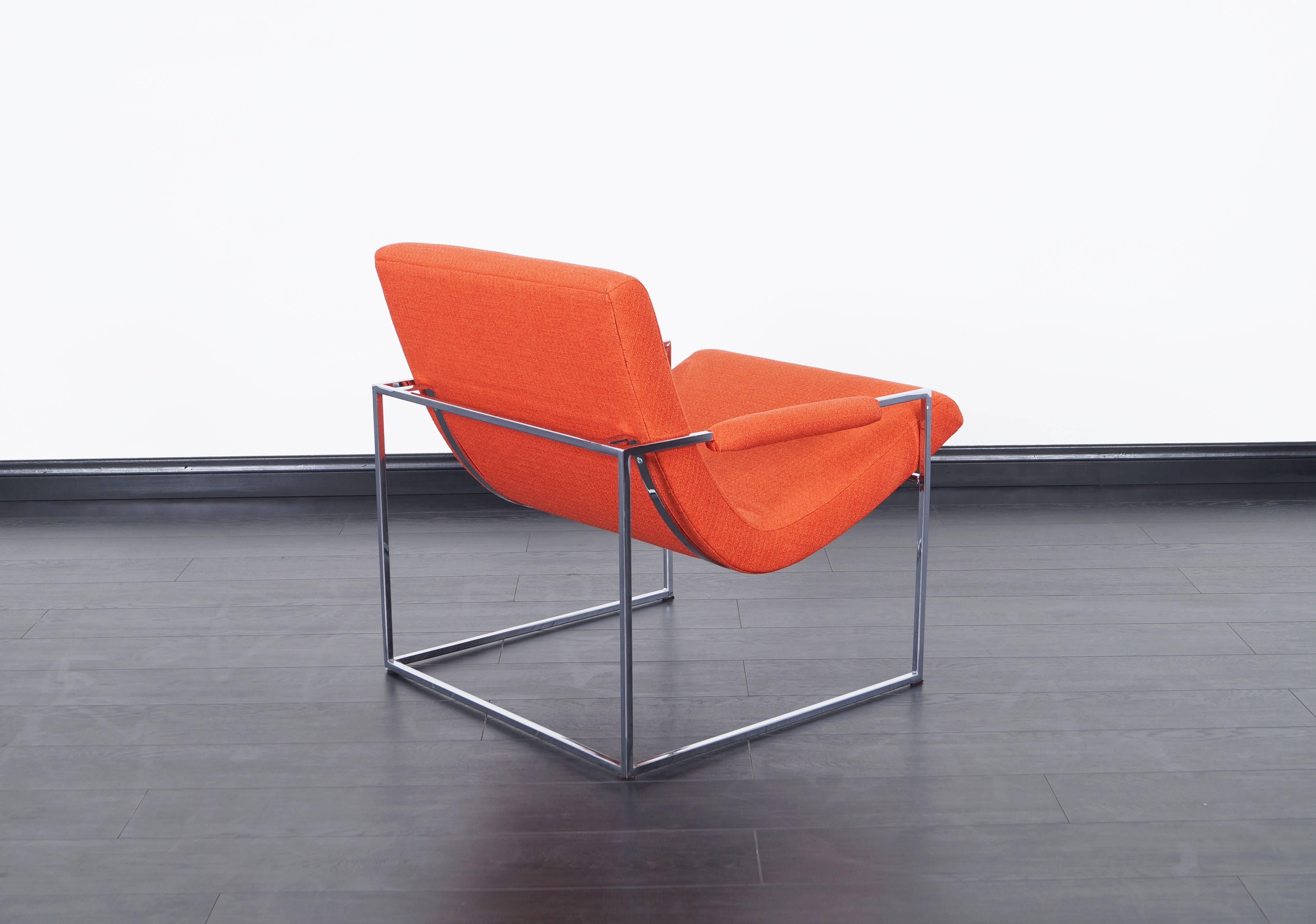 Mid-20th Century Vintage Chrome Lounge Chairs by Milo Baughman