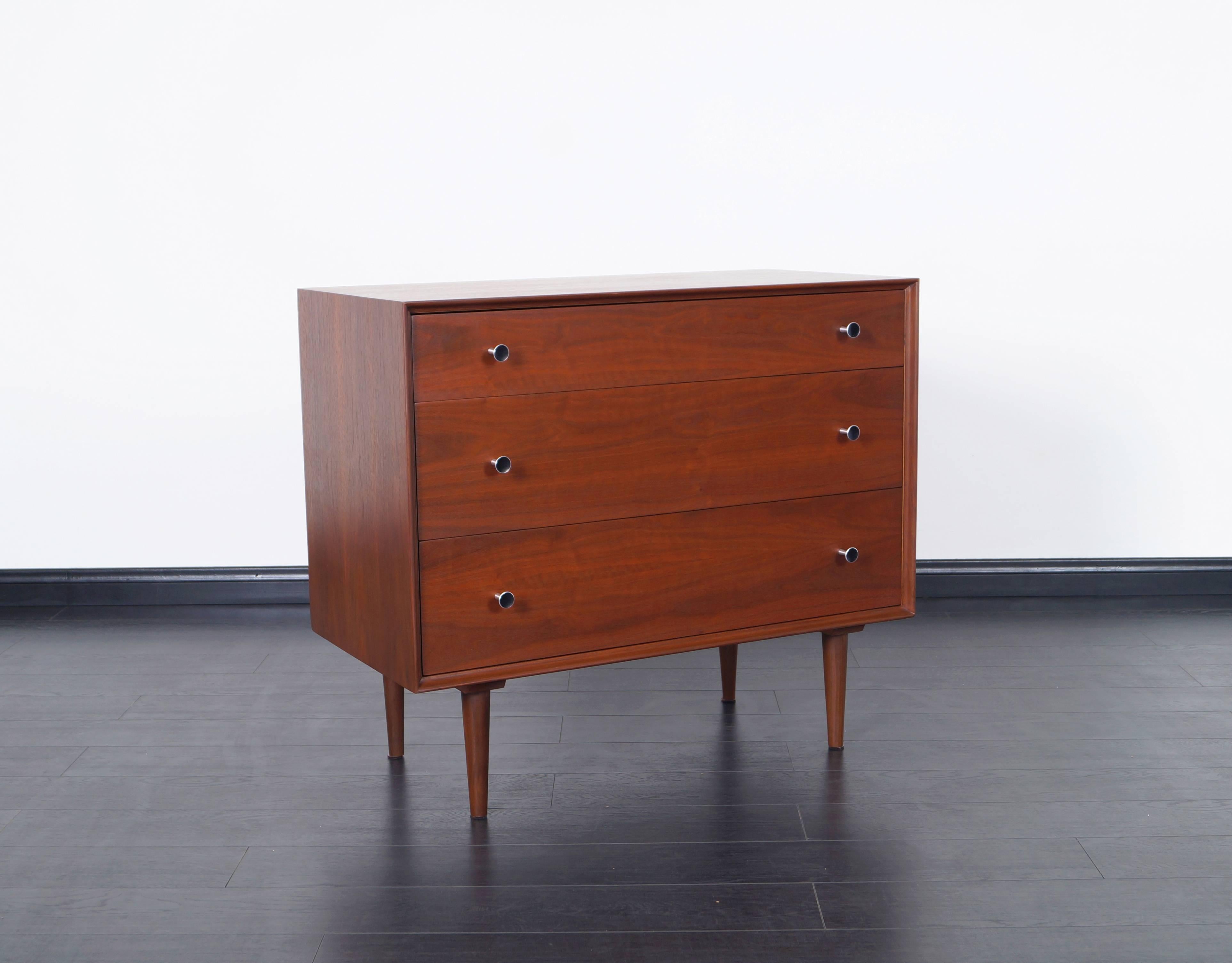 American Vintage Walnut Chest of Drawers by Robert Baron