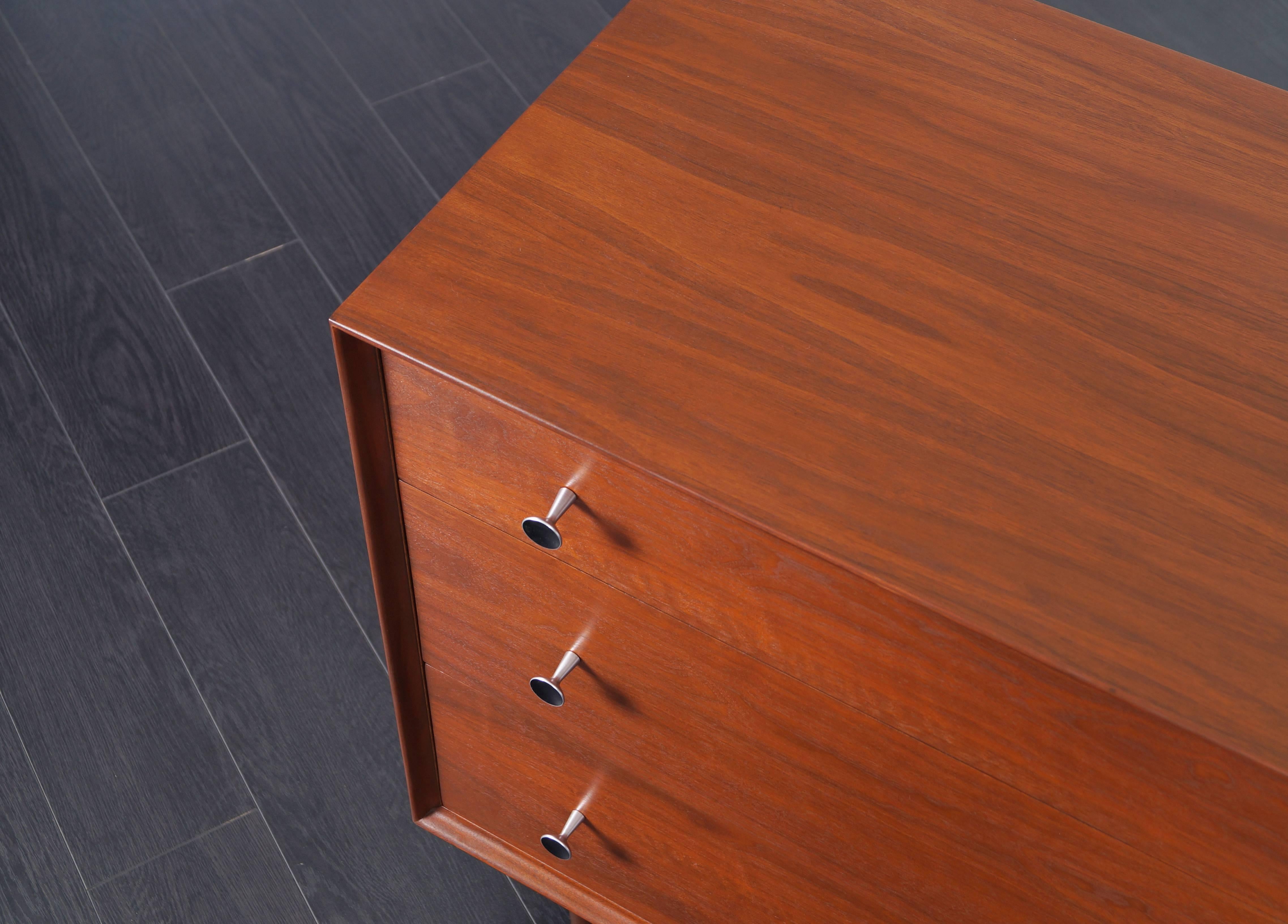 Mid-20th Century Vintage Walnut Chest of Drawers by Robert Baron