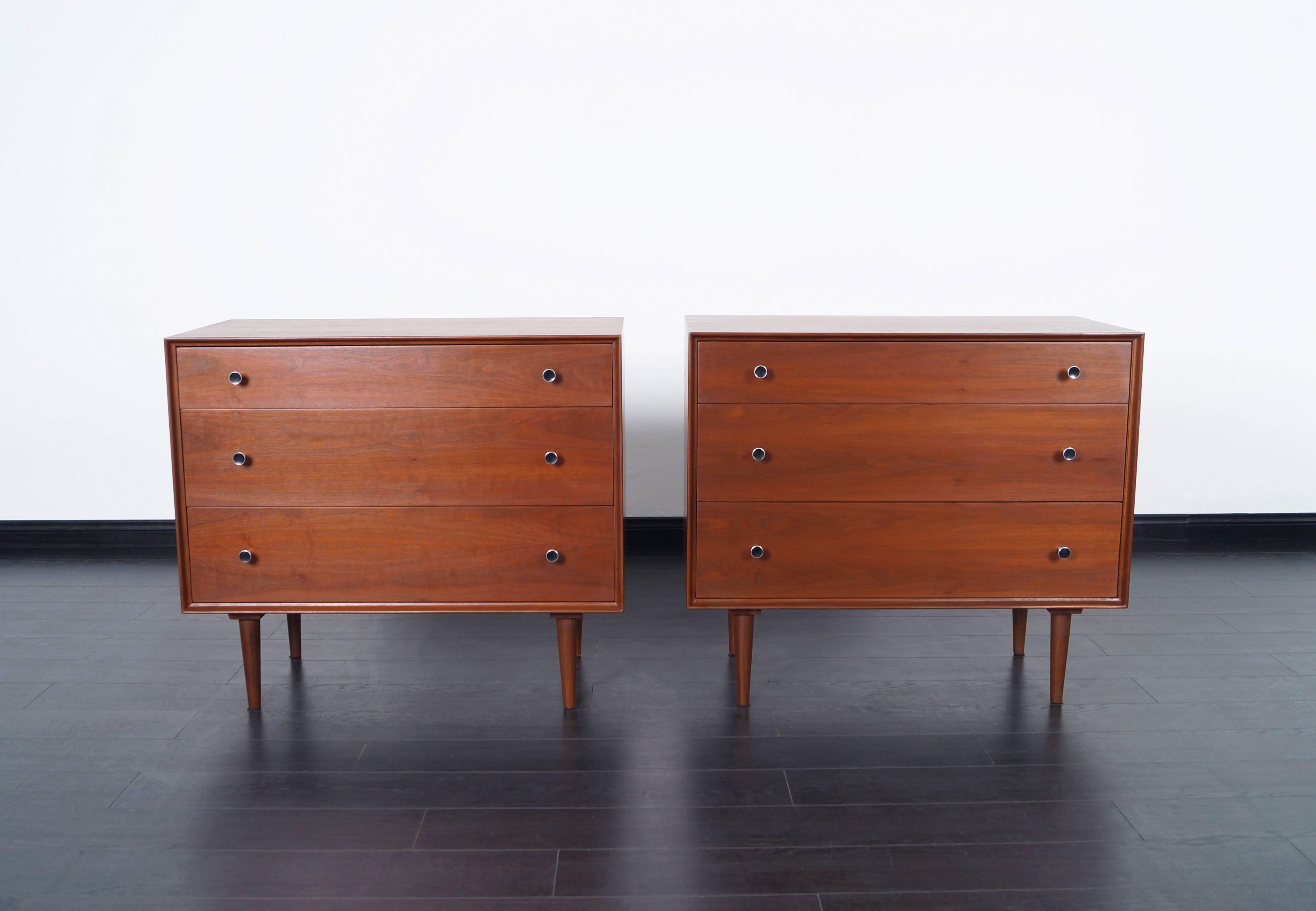 Vintage Walnut Chest of Drawers by Robert Baron 1