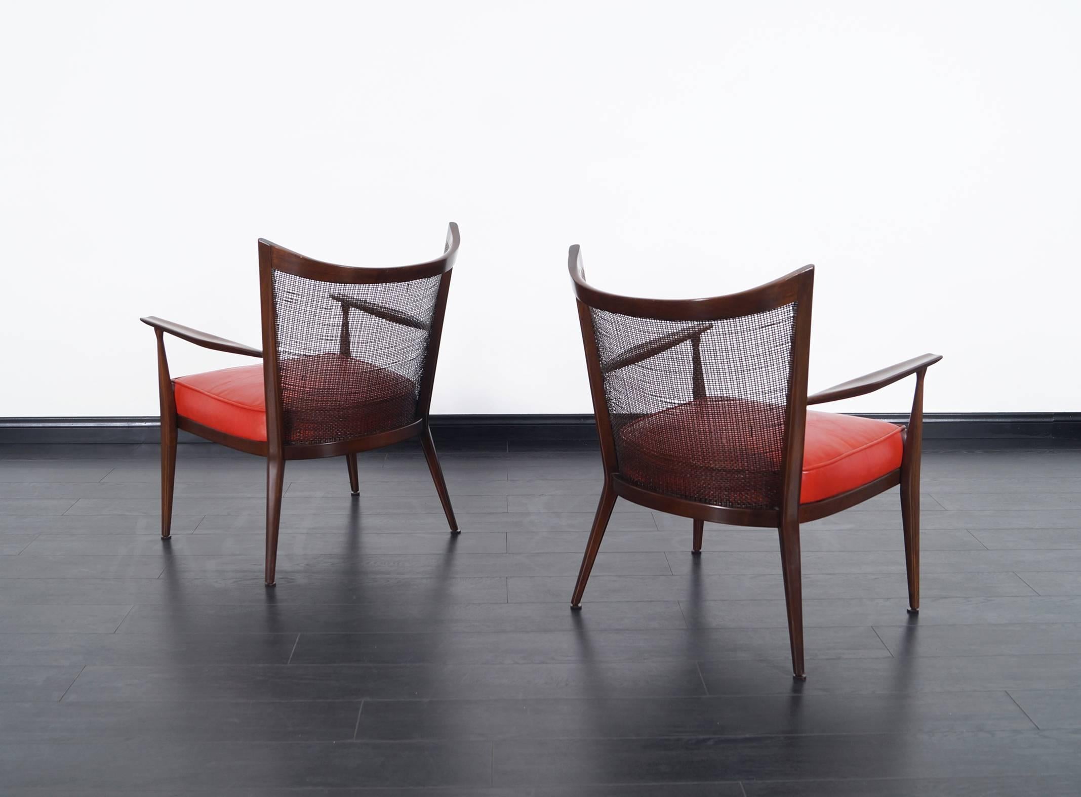 Mid-Century Modern Vintage Leather Lounge Chairs by Paul McCobb