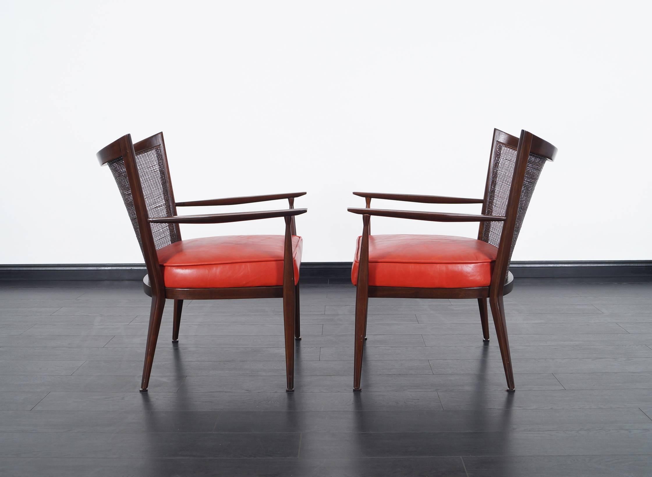 American Vintage Leather Lounge Chairs by Paul McCobb