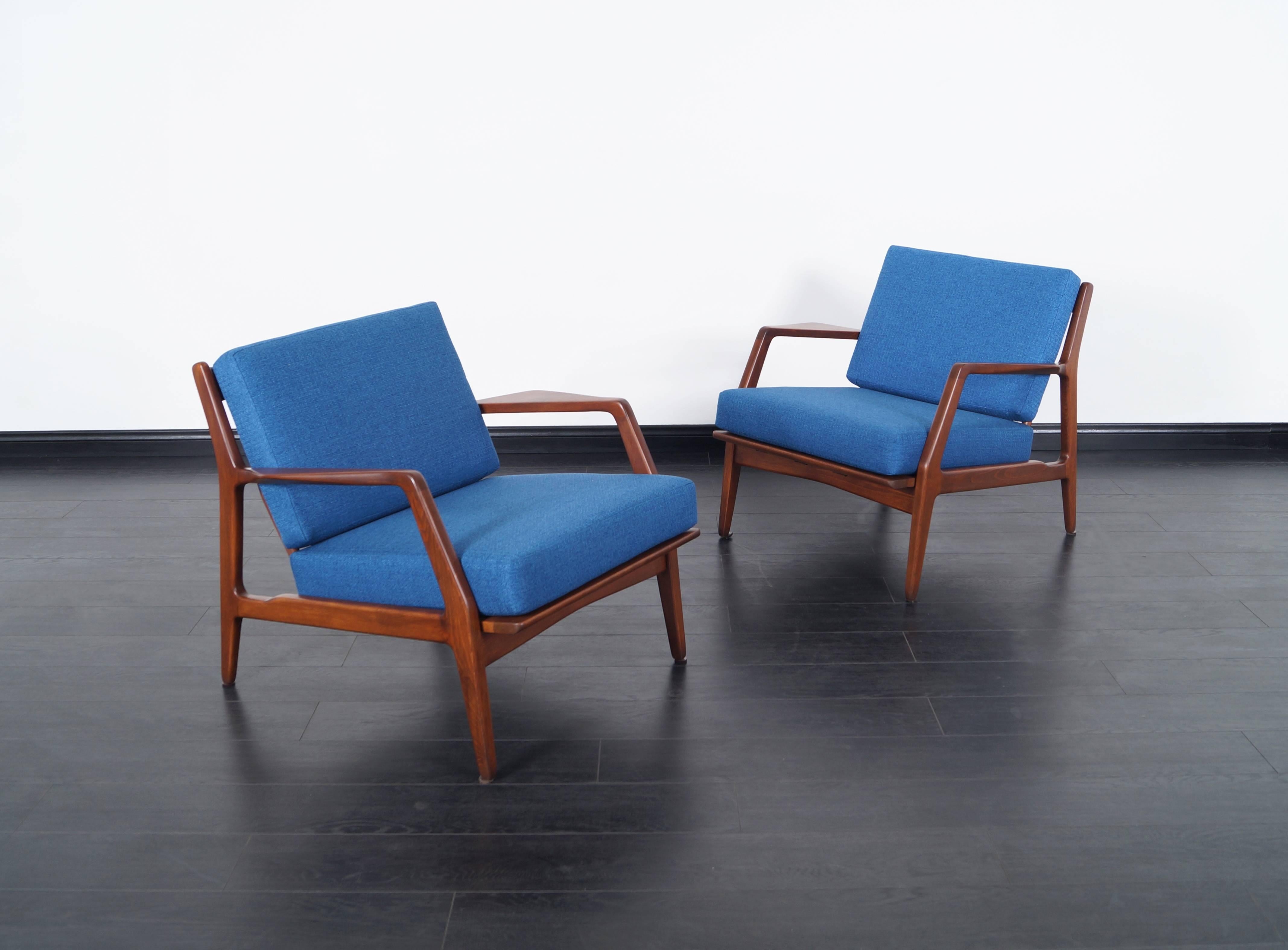 Scandinavian Modern Mid-Century Lounge Chairs by Ib Kofod-Larsen