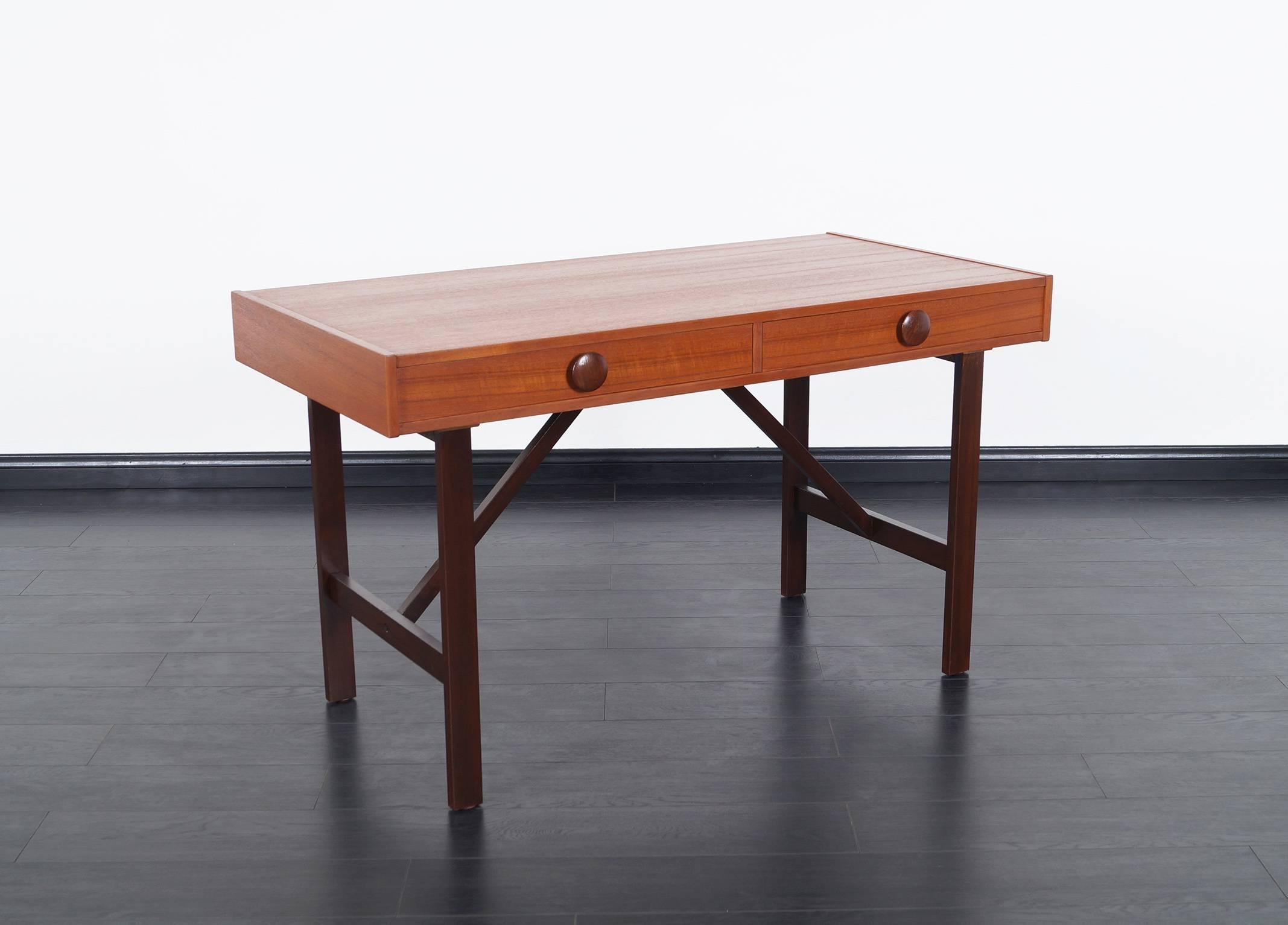 Danish Modern Teak Desk 2