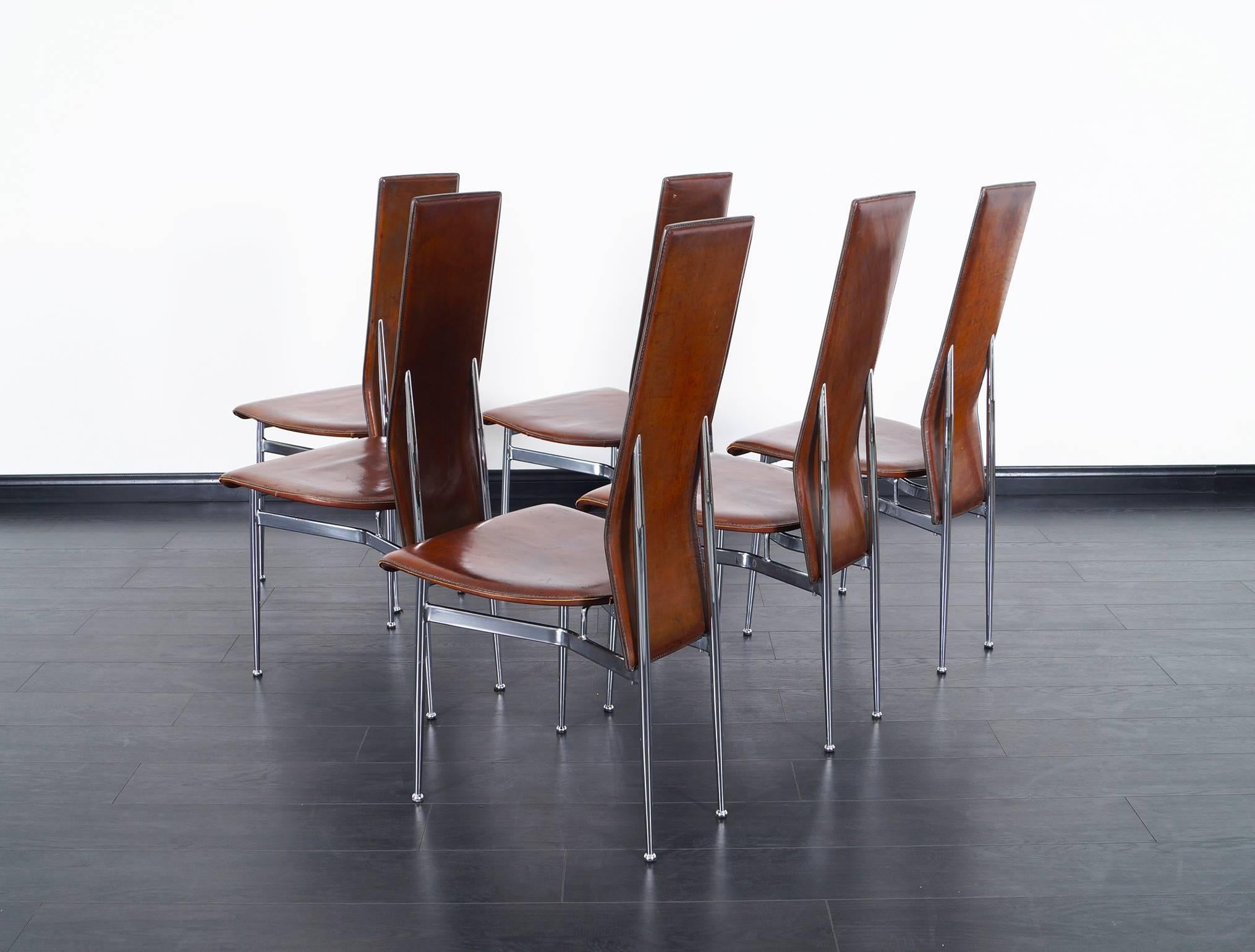 italian leather dining room chairs
