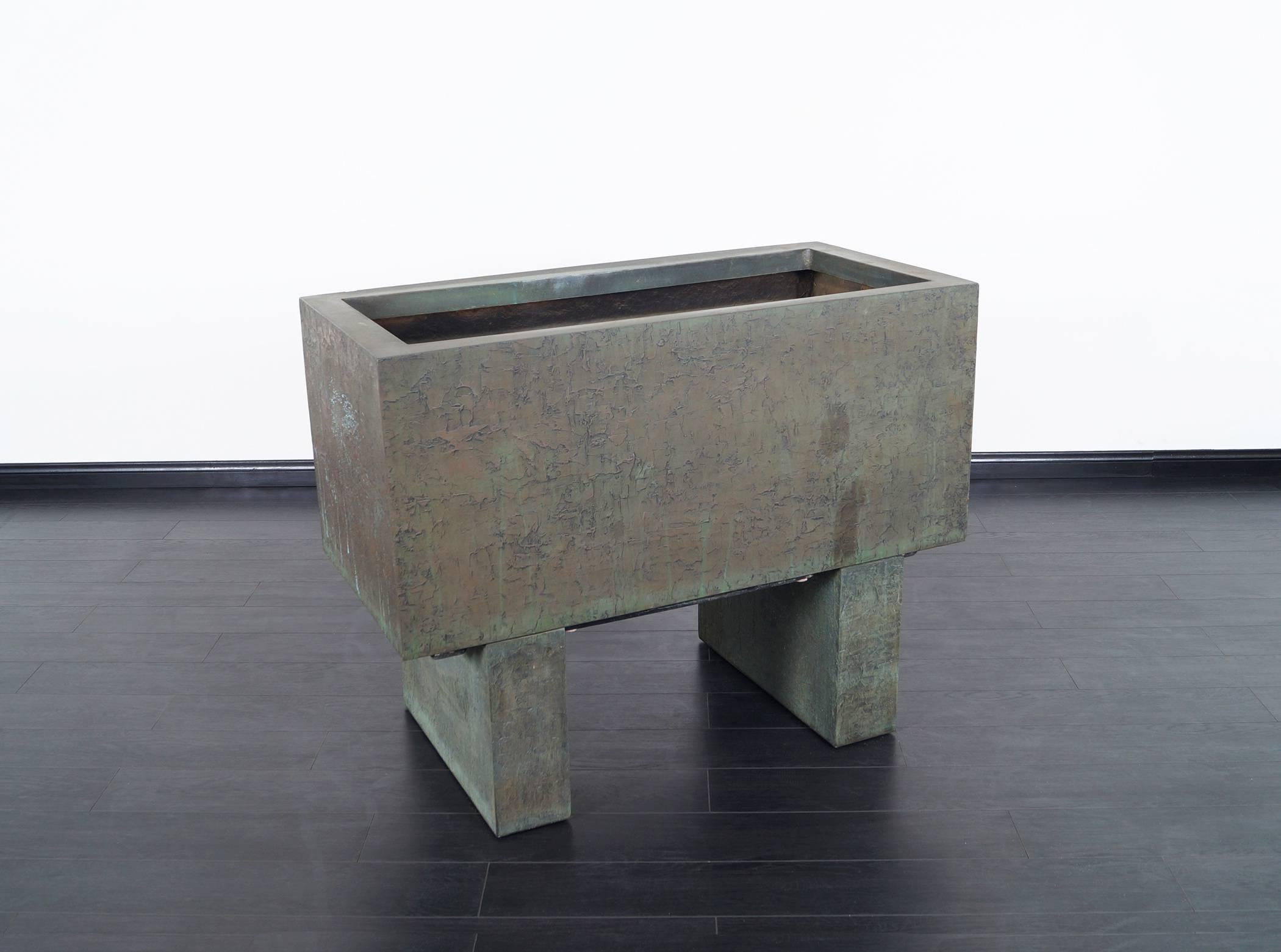 Mid-Century Modern Monumental Cast Resin Planter by Forms and Surfaces