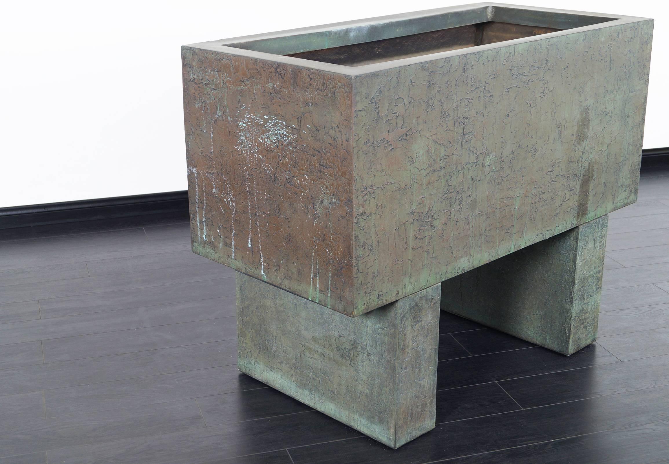 American Monumental Cast Resin Planter by Forms and Surfaces