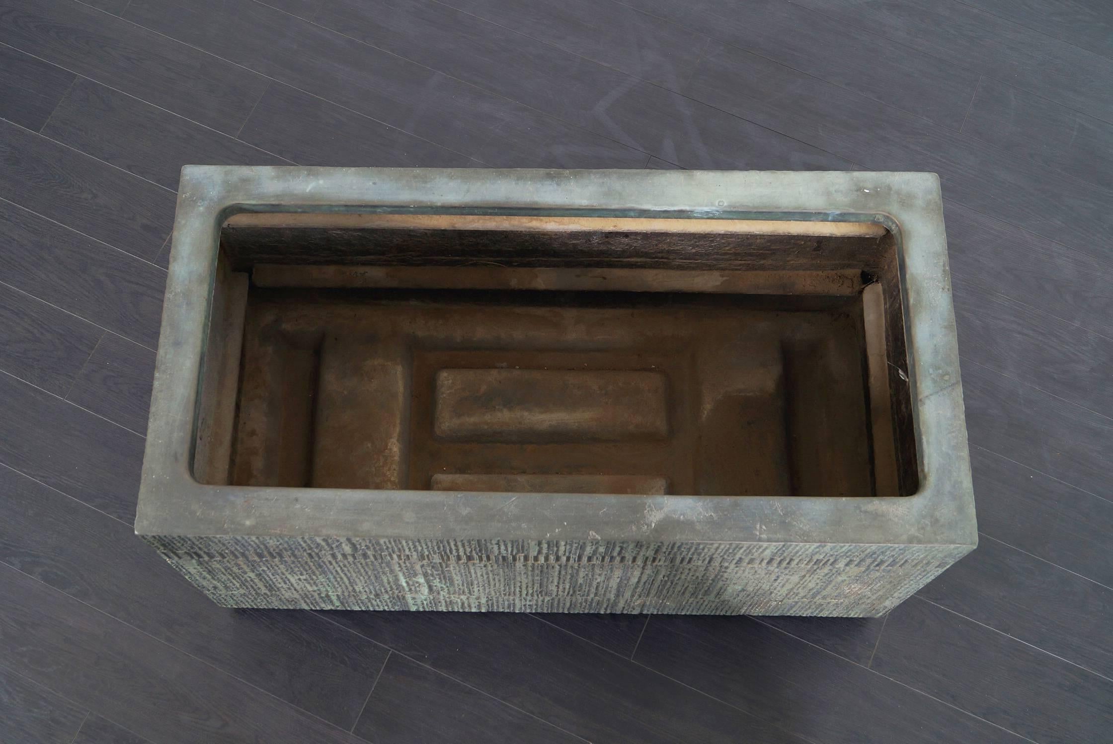 Late 20th Century Architectural Cast Bronze Resin Planters by Forms and Surfaces