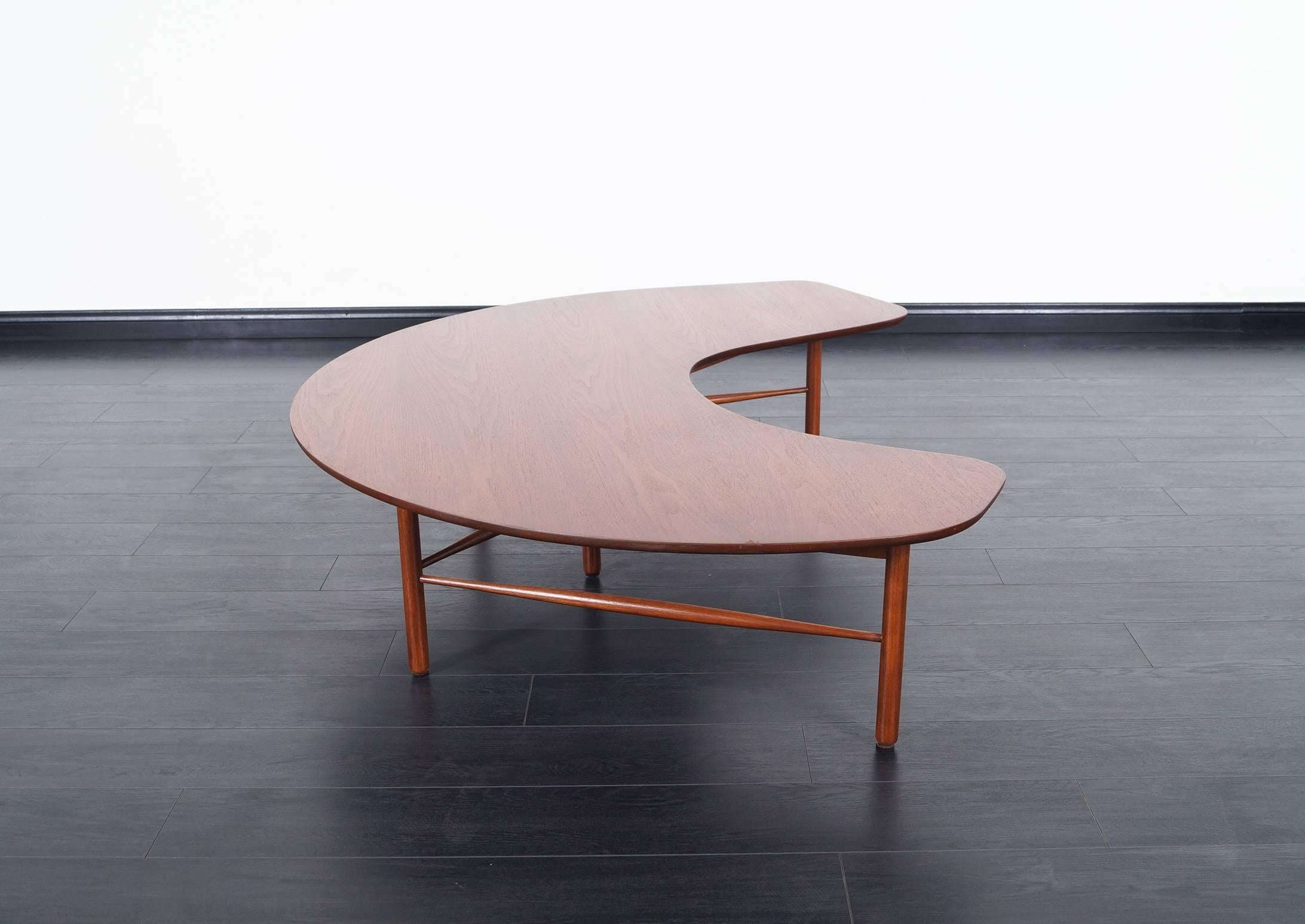 crescent coffee table