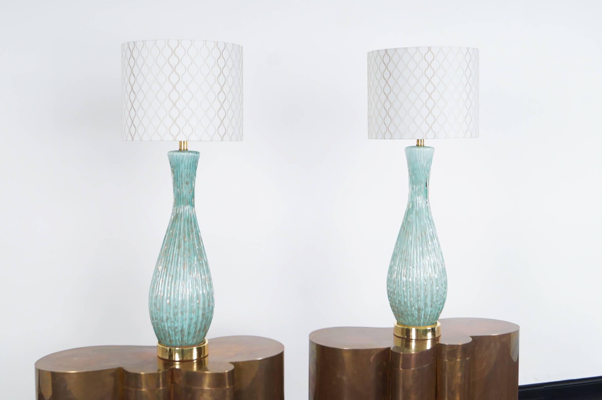 Mid-Century Modern Vintage Murano Glass Lamps