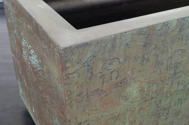 Massive Cast Bronze Resin Planter by Forms and Surfaces at 1stDibs