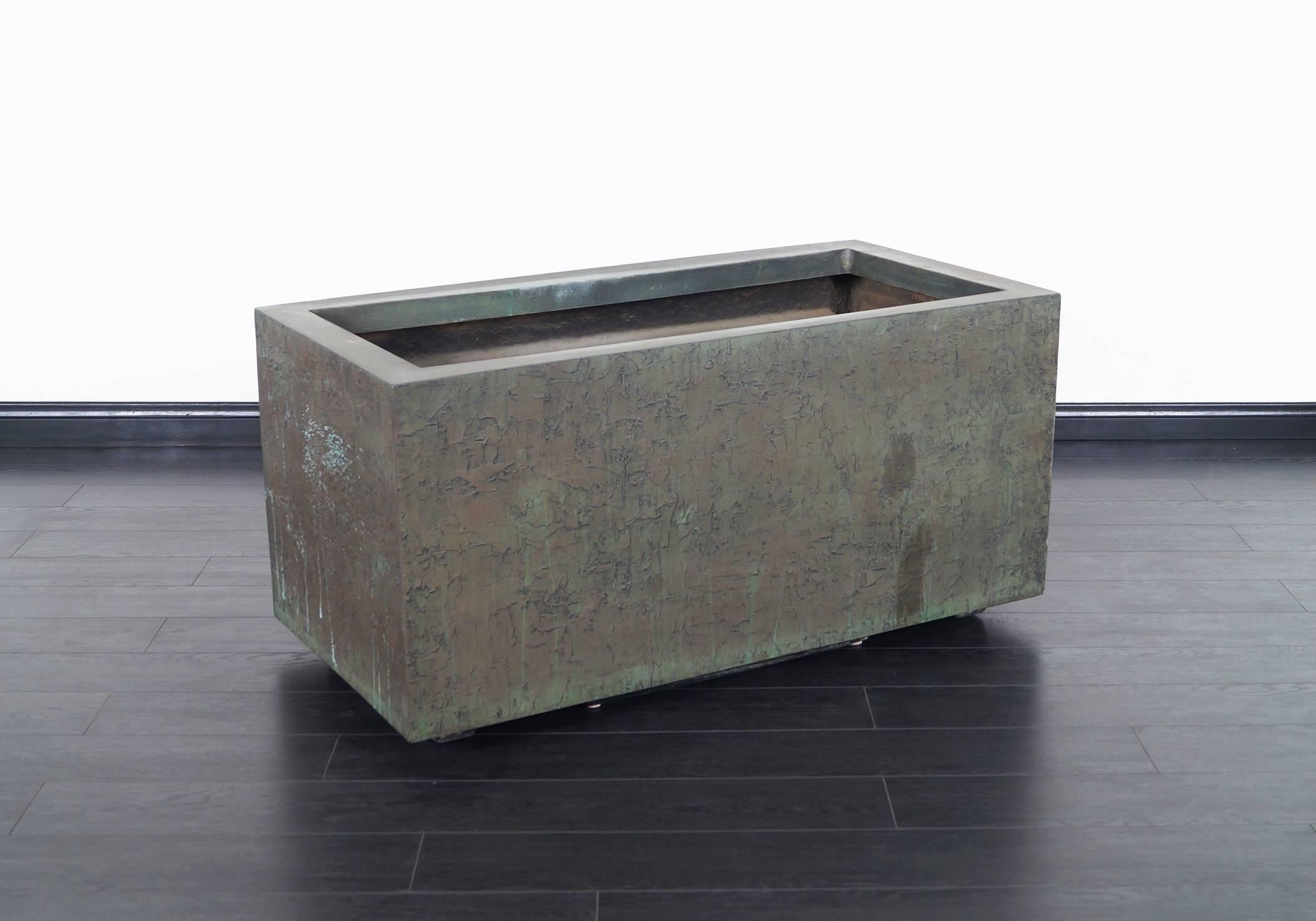 Massive Cast Bronze Resin Planter by Forms and Surfaces 1