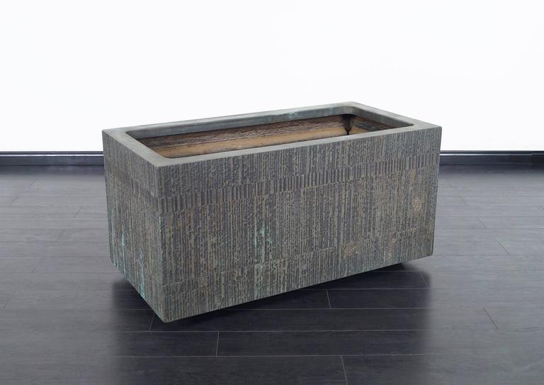 Massive Cast Bronze Resin Planter by Forms and Surfaces at 1stDibs