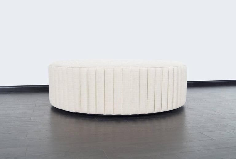 Vintage Oversized Tufted Ottoman/Coffee Table at 1stDibs ottoman