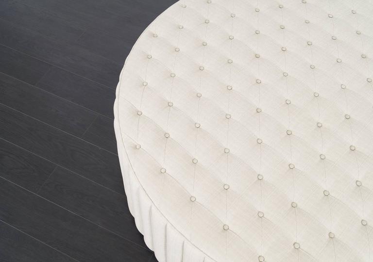 Vintage Oversized Tufted Ottoman/Coffee Table at 1stdibs
