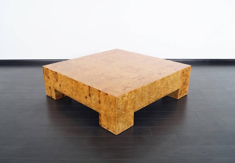 Vintage Burl Wood Coffee Table By Milo Baughman At 1stdibs