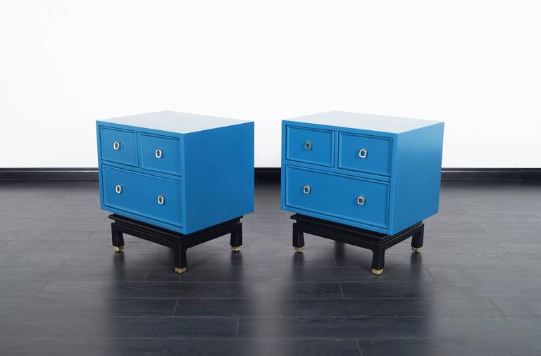Vintage Lacquered Nightstands by American of Martinsville at 1stDibs