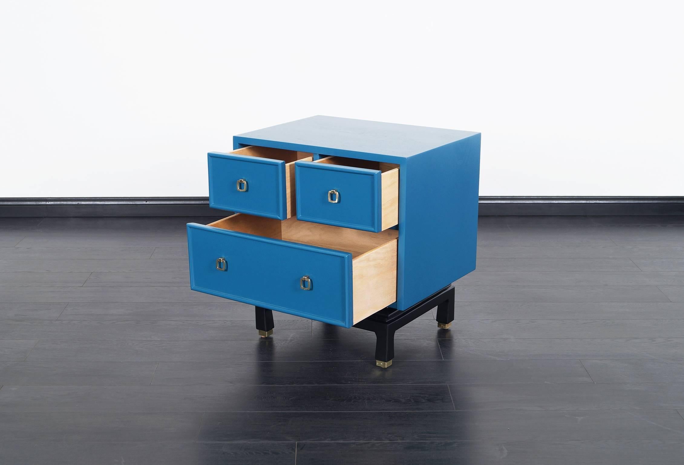 Brass Vintage Lacquered Nightstands by American of Martinsville