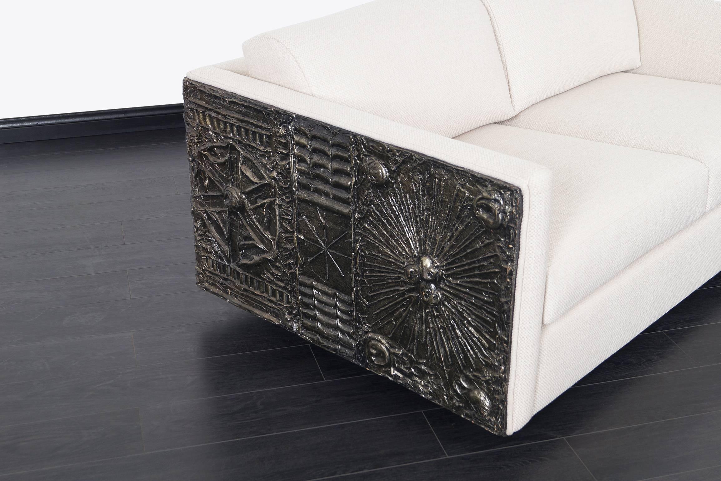 American Vintage Brutalist Loveseat by Adrian Pearsall