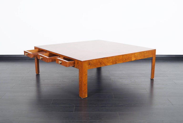 Vintage Italian Burl Wood Coffee Table by Cannell and Chaffin at 1stDibs