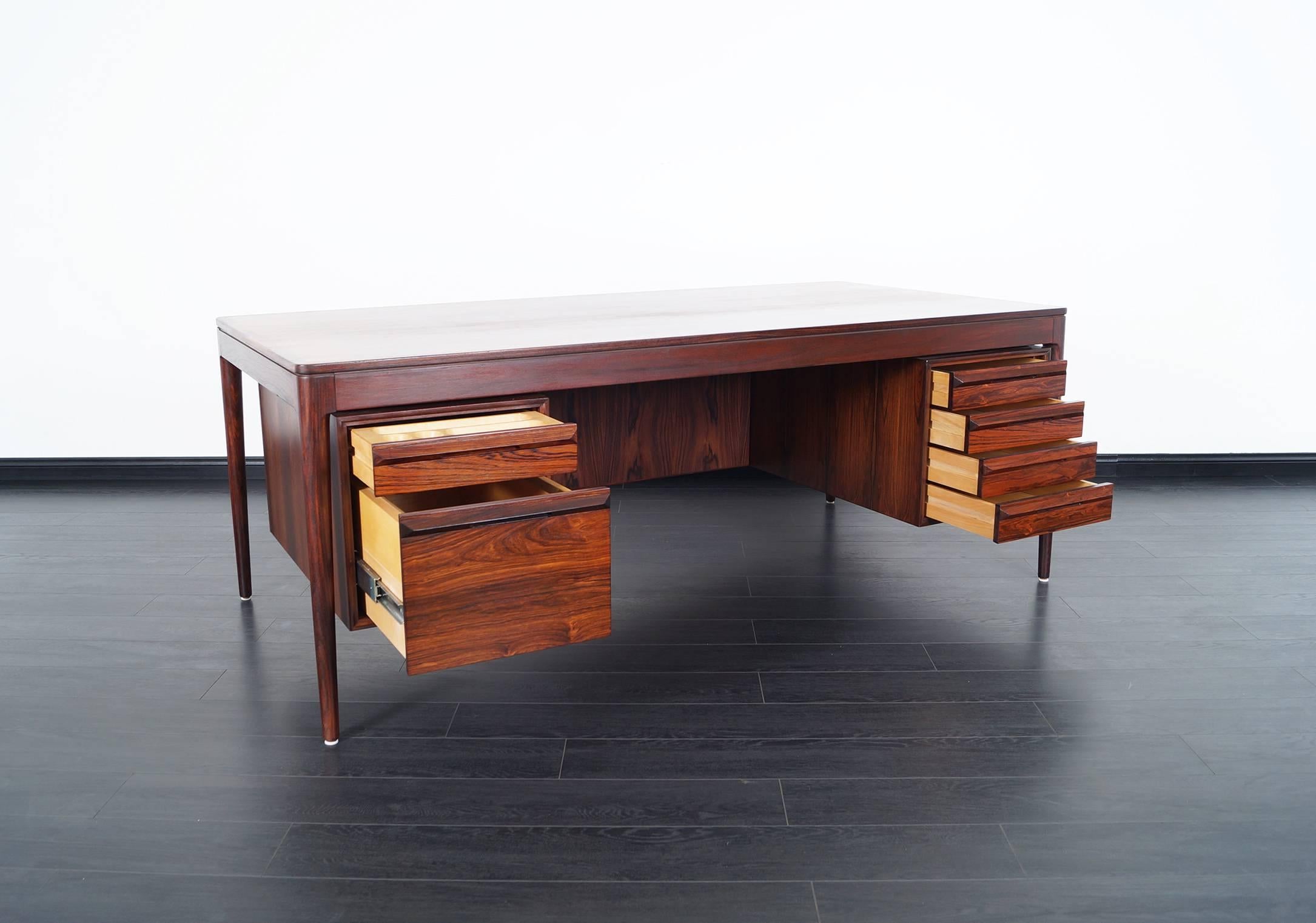 Scandinavian Modern Scandinavian Rosewood Desk by Torbjorn Afdal
