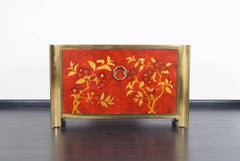 Exceptional Red Lacquered Credenza by Mastercraft