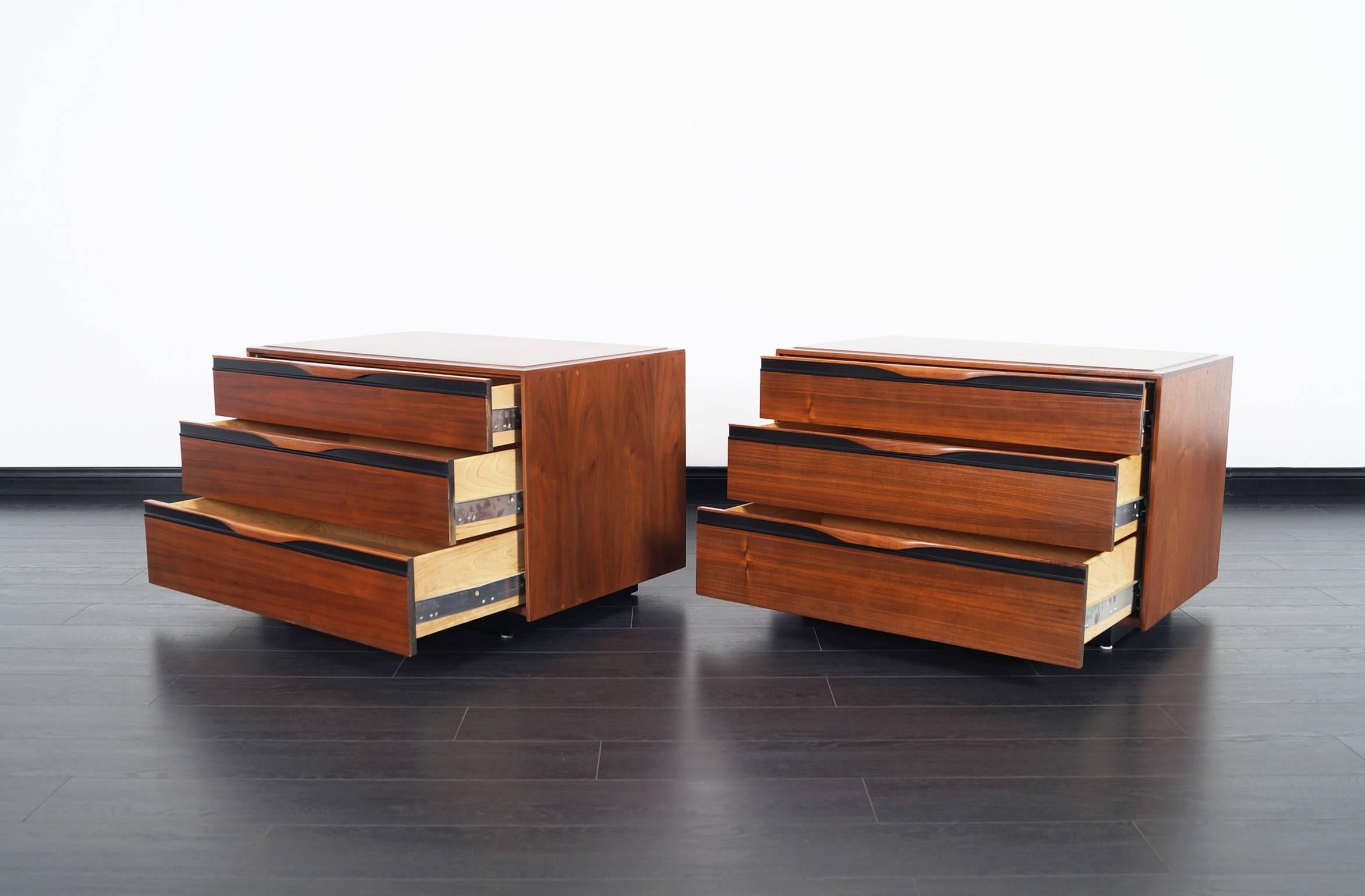 Mid-Century Modern Midcentury Walnut Chest of Drawers by John Kapel