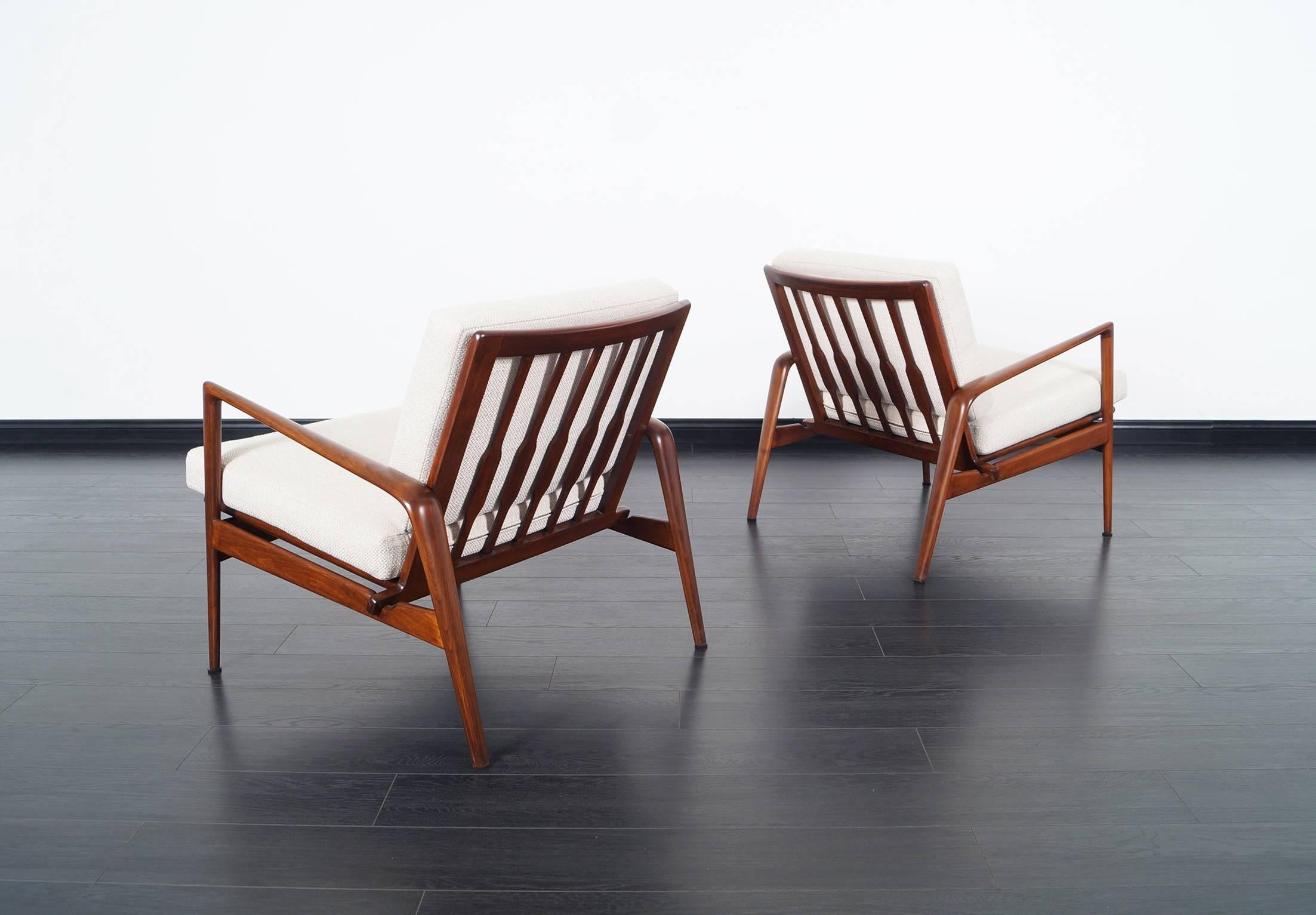 Scandinavian Modern Danish Modern Lounge Chairs by Ib Kofod Larsen