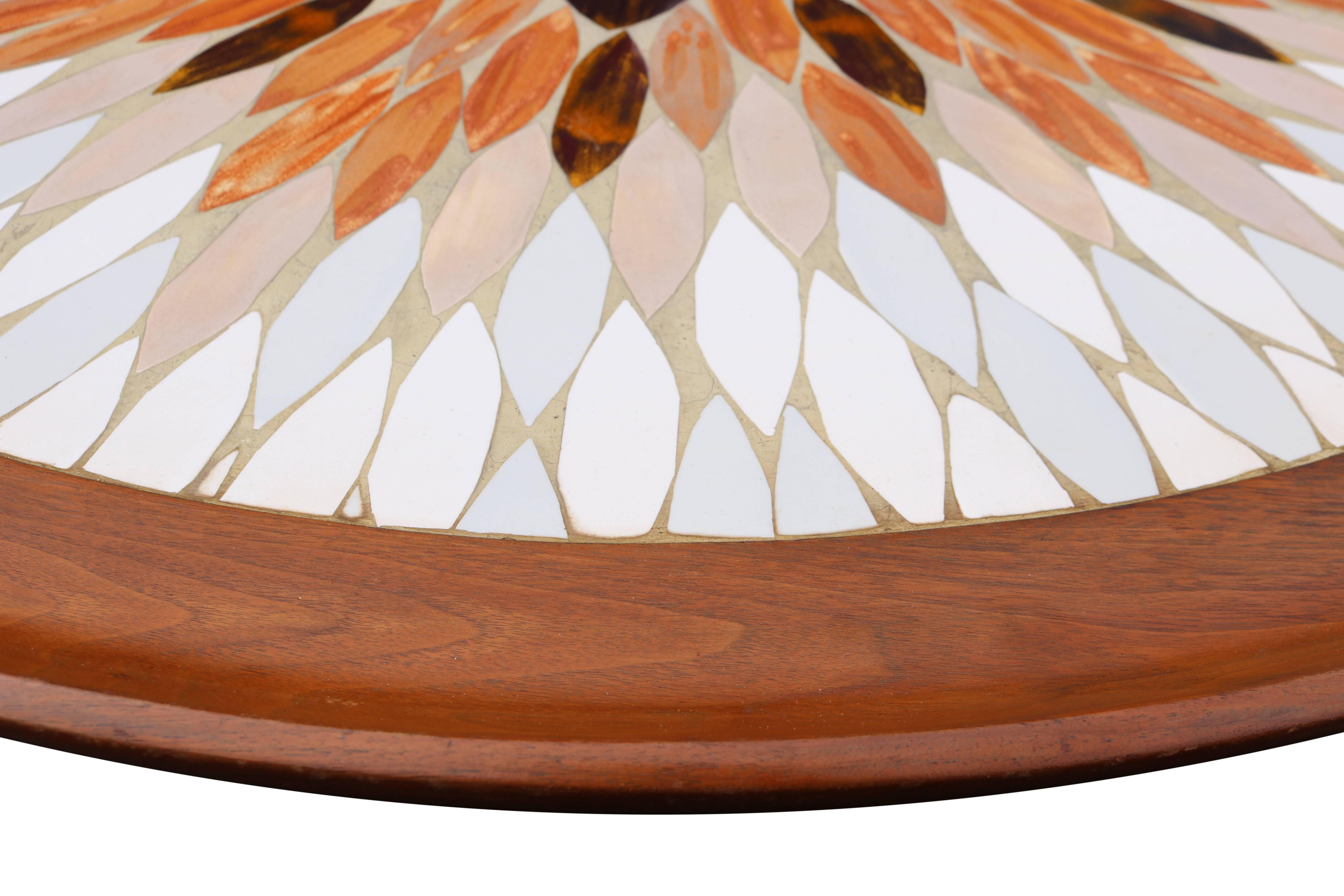 round tile coffee table