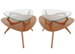 Sculptural Mid-Century Modern End Tables after Adrian Pearsall