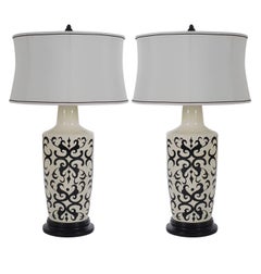 Pair of Hollywood Regency Table Lamps by Shine by S.H.O