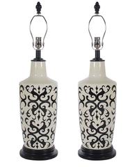 Paire de lampes de bureau Hollywood Regency par Shine par S.H.O.