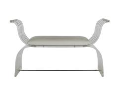Art Deco Curved Lucite Settee or Bench after Charles Hollis Jones