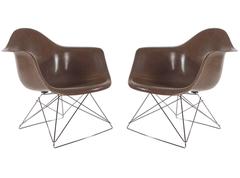 Mid-Century Modern Charles Eames for Herman Miller Fiberglass Lounge Chairs