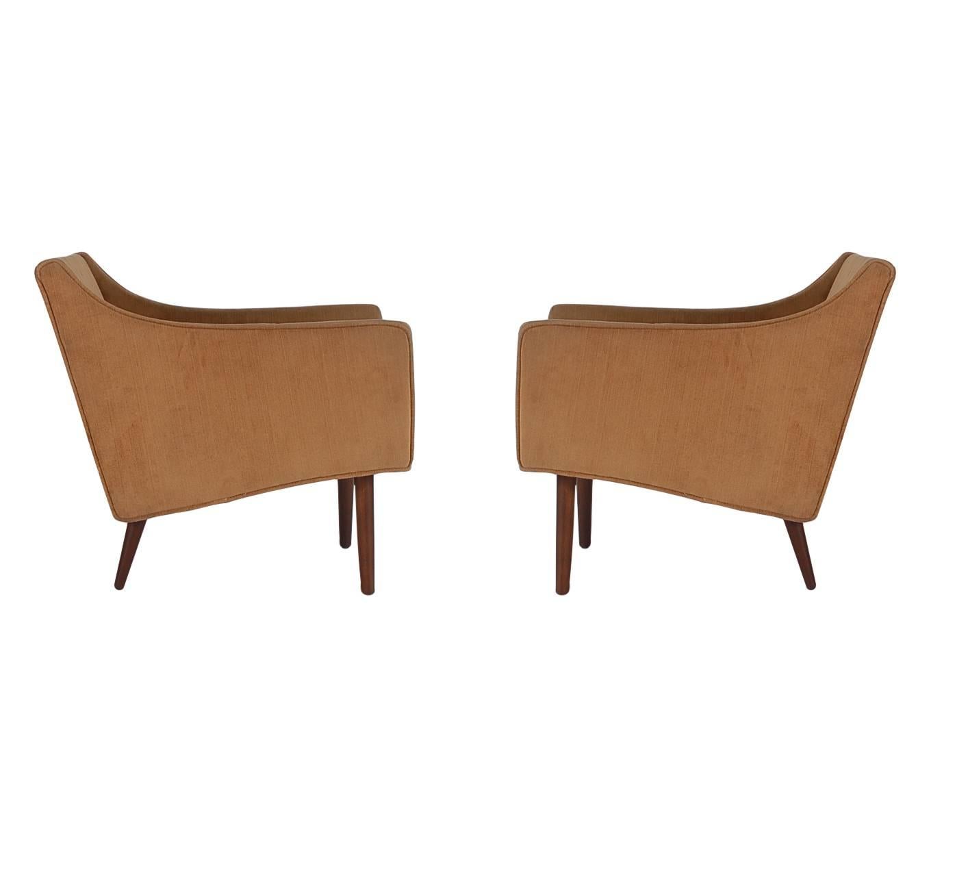 American Mid-Century Modern Lounge Club Chairs after Paul McCobb or Edward Wormley