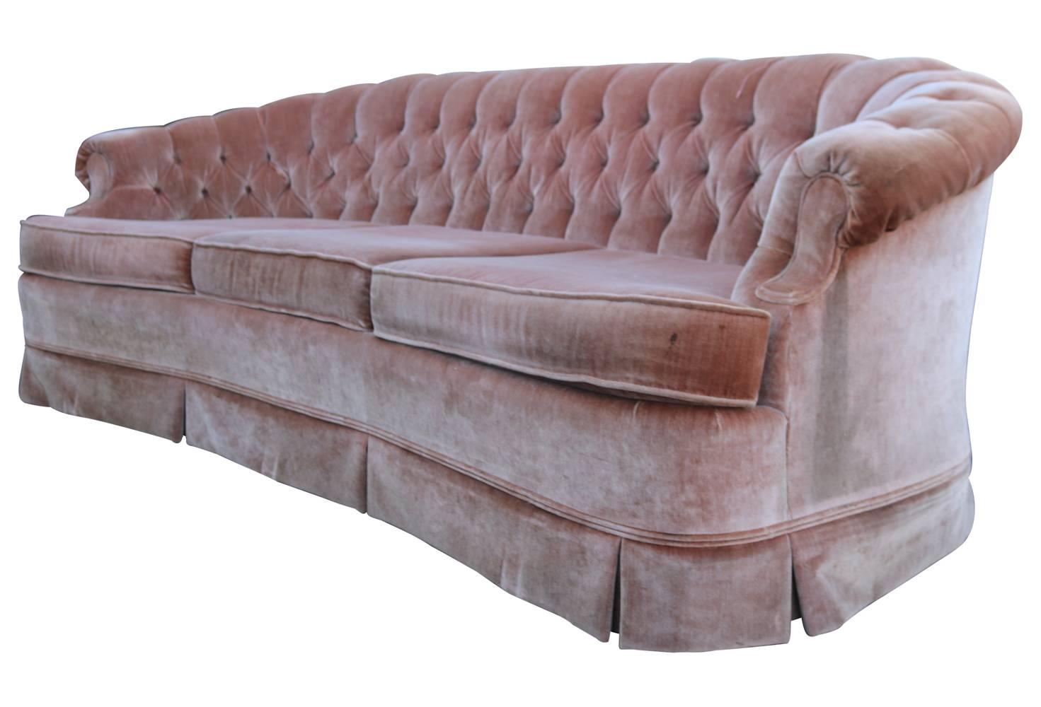 vintage velvet chesterfield sofa