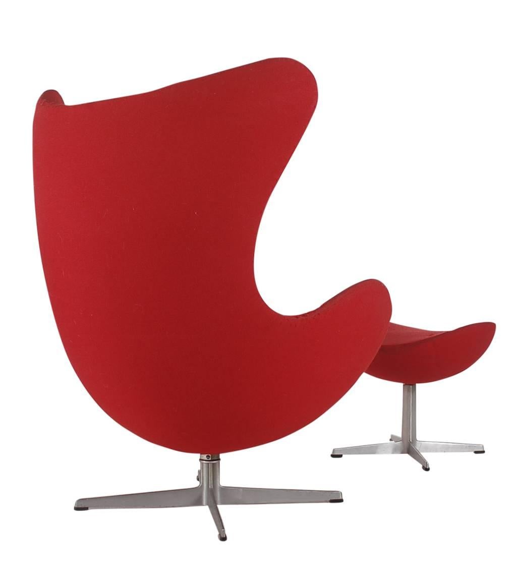 Mid-Century Modern Mid-Century Danish Modern Egg Lounge Chair by Arne Jacobsen for Fritz Hansen