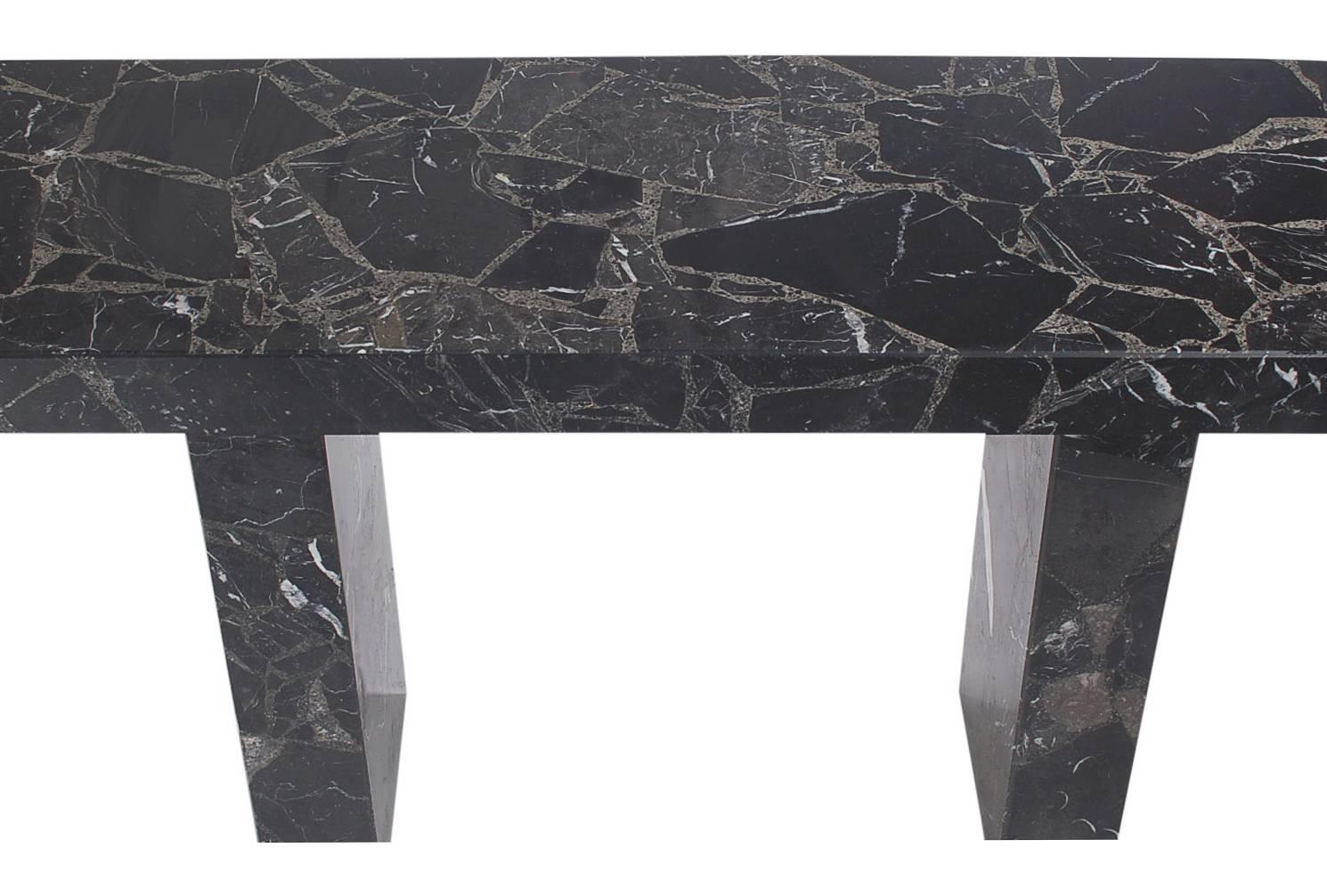 black marble console table