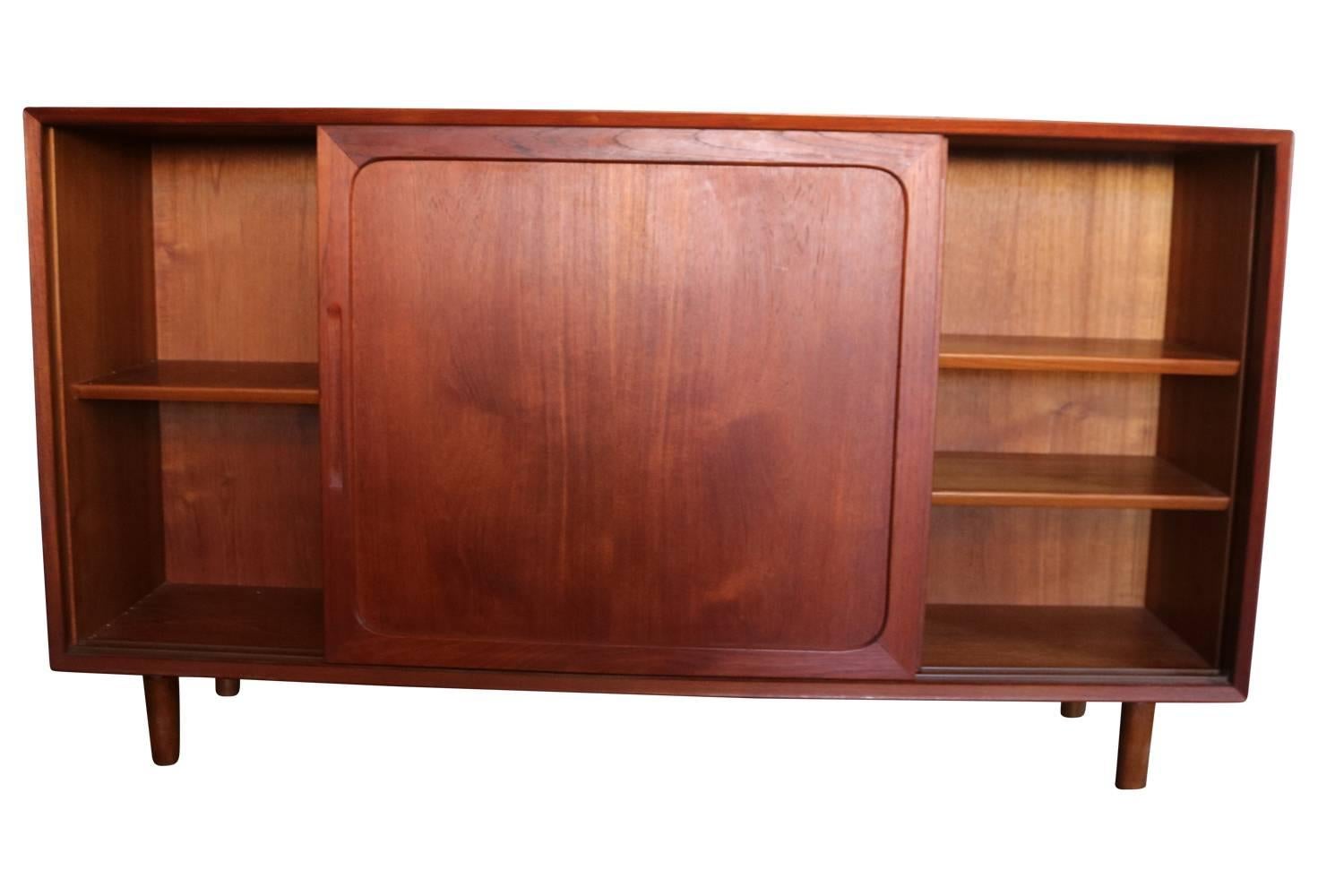 Mid-Century Modern Danish Teak Credenza Sideboard Bookcase 1