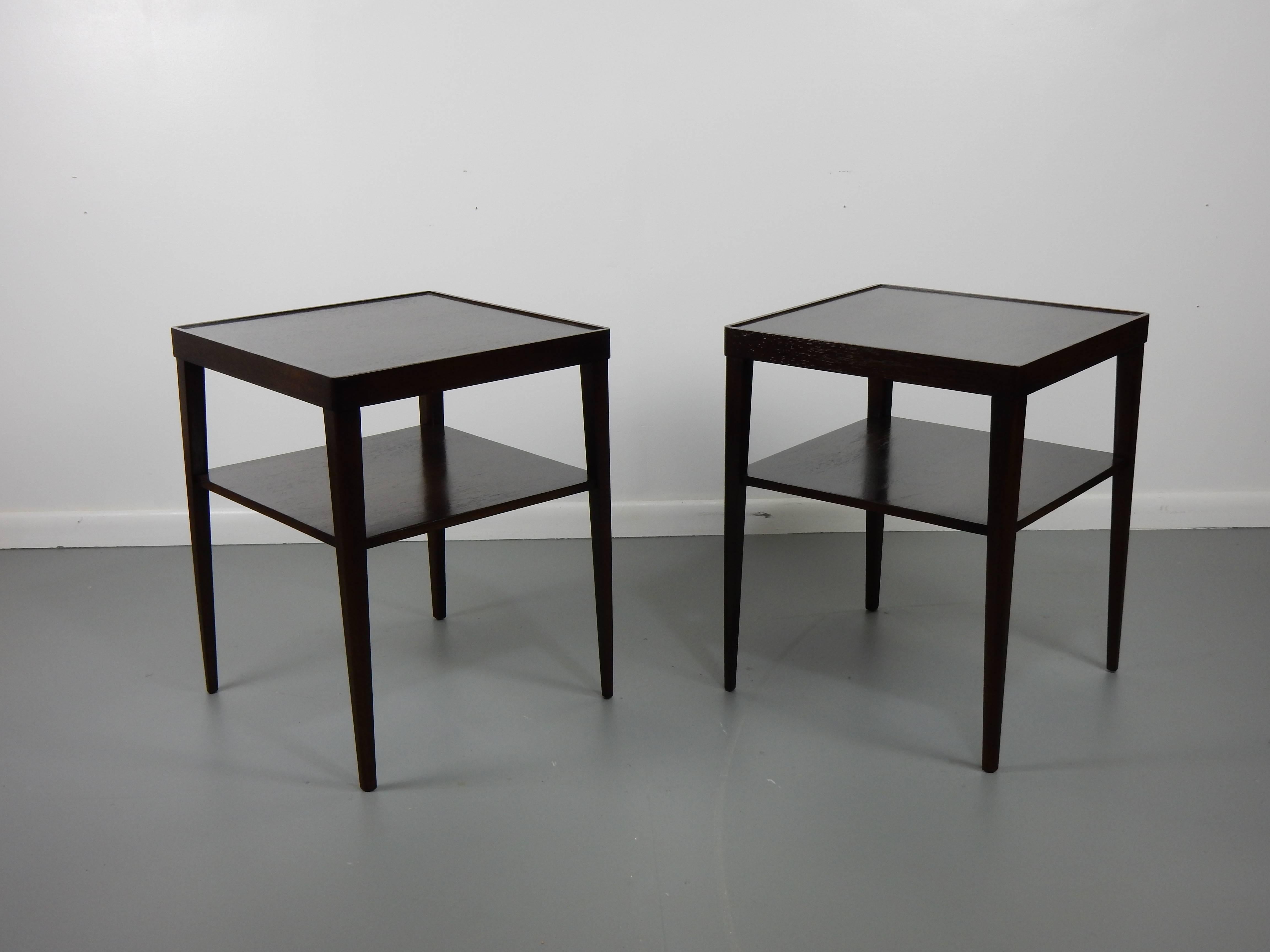 Mid-Century Modern Widdicomb Walnut Side Tables, Pair