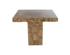 Hollywood Regency Onyx Specimen Card or Square Dining Table, Mid-Century Modern