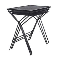 Mid-Century Modern Salterini Tempestini Wrought Iron Nesting Patio Side Tables